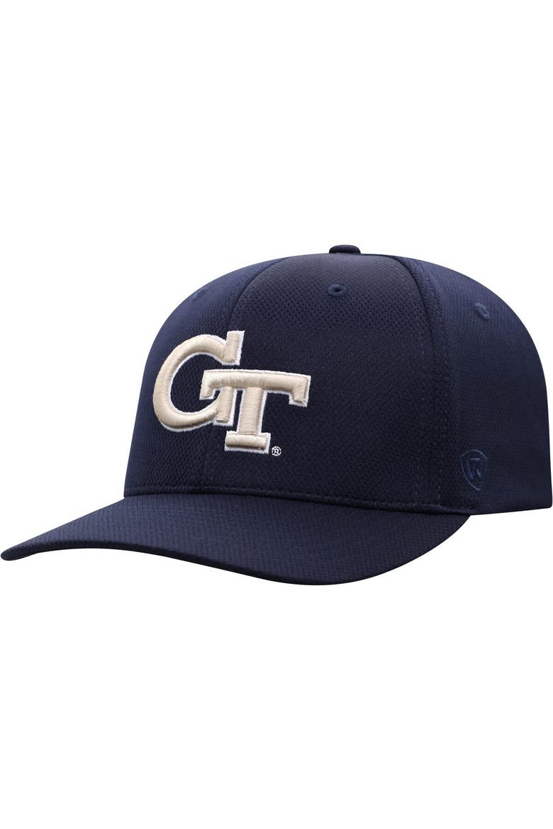 Men's Top of the World Navy Georgia Tech Yellow Jackets Reflex Logo Flex Hat, Main, color, Navy