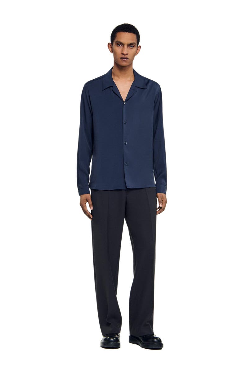 SANDRO Floaty shirt, Main, color, Navy Blue