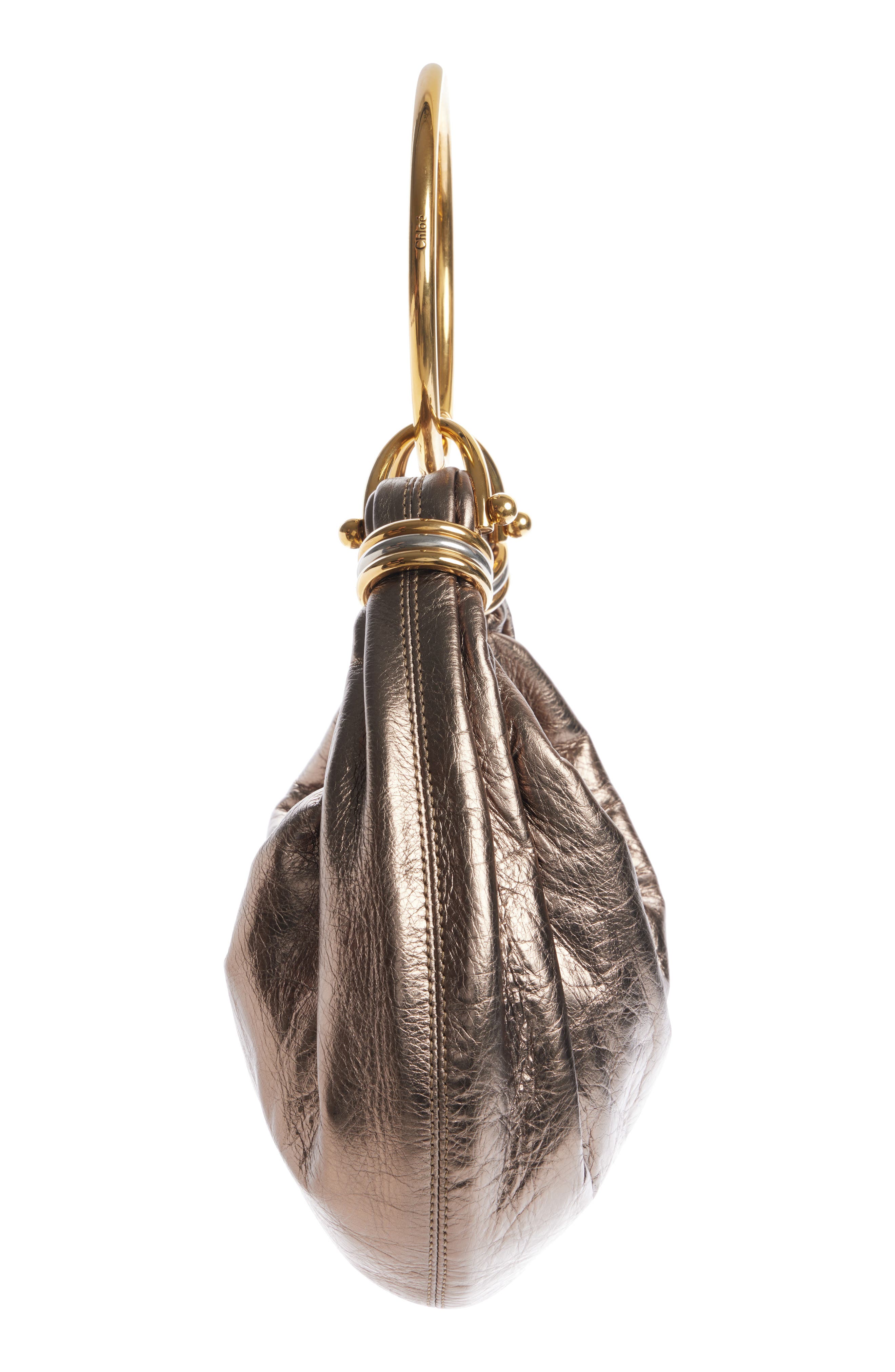 Chloé Bracelet Leather Hobo Bag, Alternate, color, 