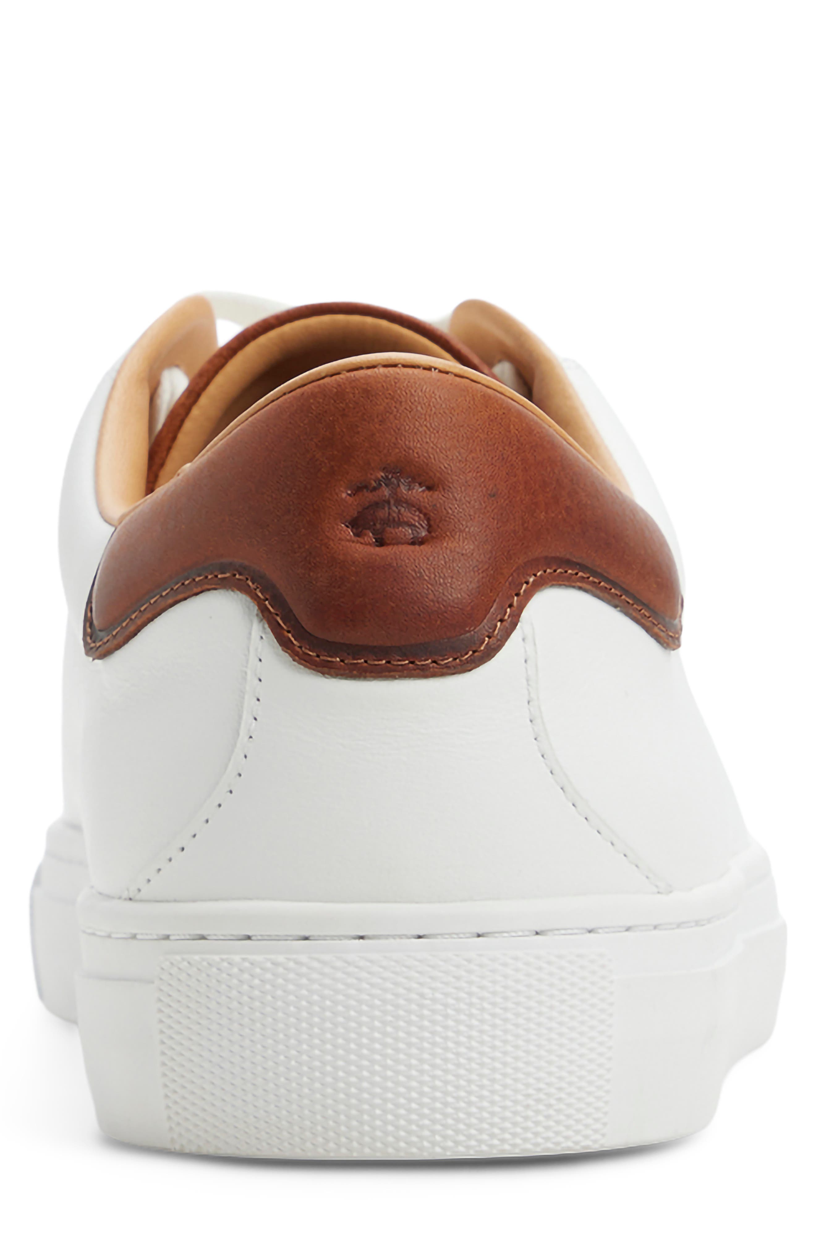Franz Low Top Sneaker, Alternate, color, WHITE/ COGNAC