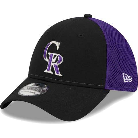 Men's New Era Black Colorado Rockies Team Neo 39THIRTY Flex Hat