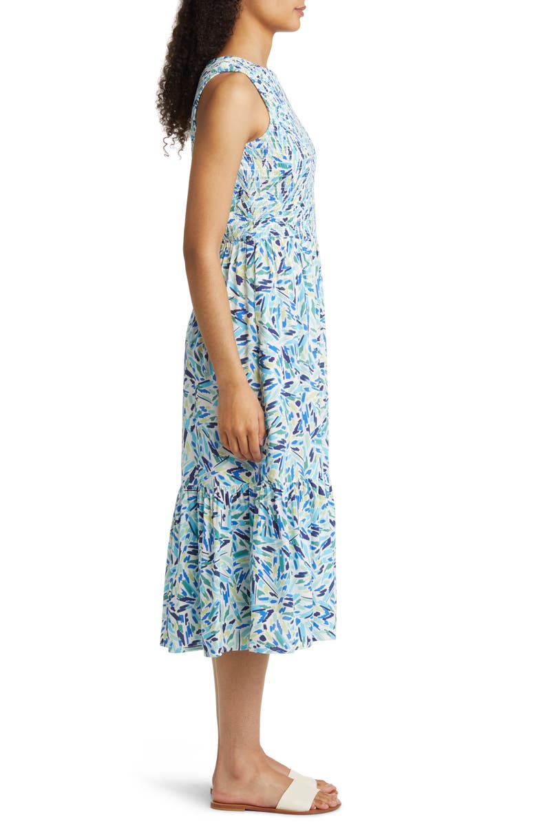 beachlunchlounge Print Sleeveless Midi Dress, Alternate, color, 
