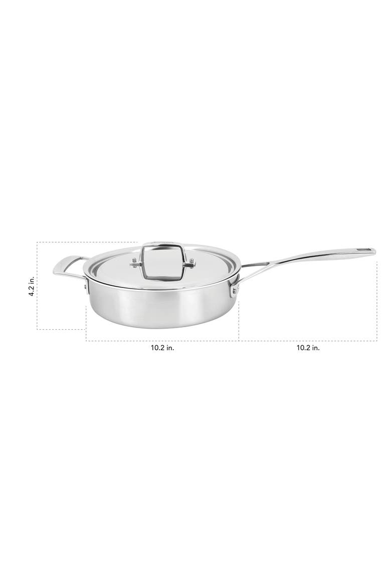 Essential 5-Ply 3-Quart Stainless Steel Sauté Pan, Alternate, color, STAINLESS STEEL