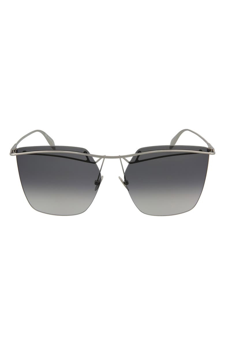 McQueen 59mm Square Rectangle Sunglasses, Main, color,