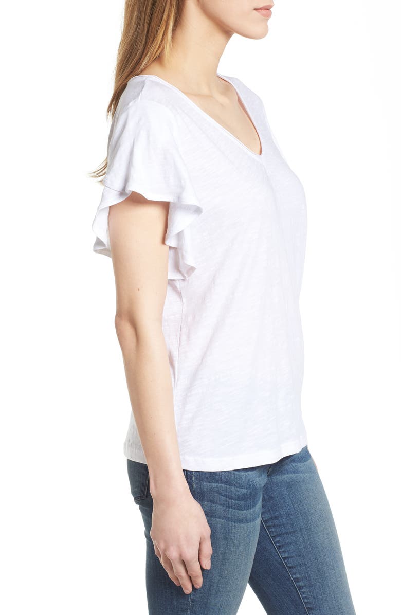 Caslon<sup>®</sup> Flounce Short Sleeve Tee, Alternate, color, 