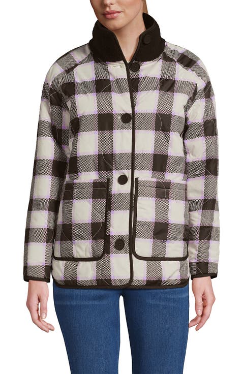 High Pile Fleece Reversible Mixed Media Long Jacket