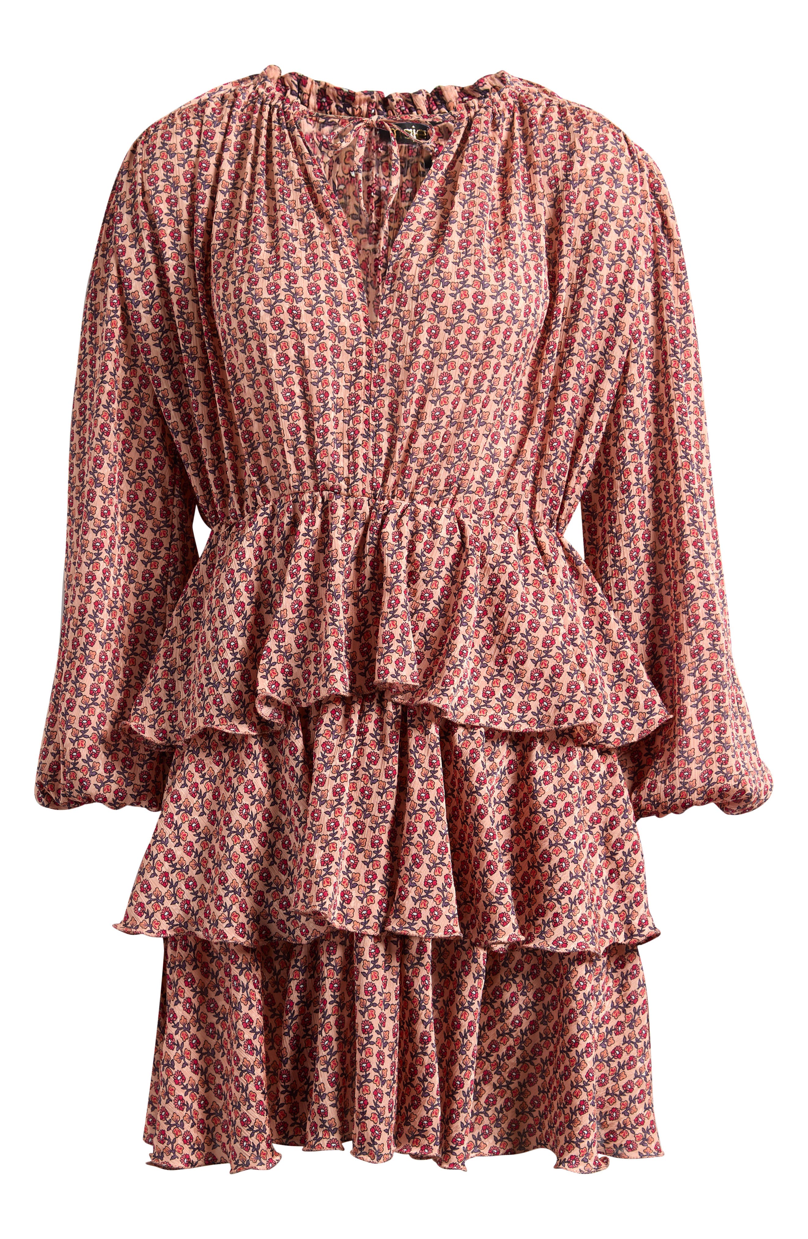 maje Rilivate Long Sleeve Minidress