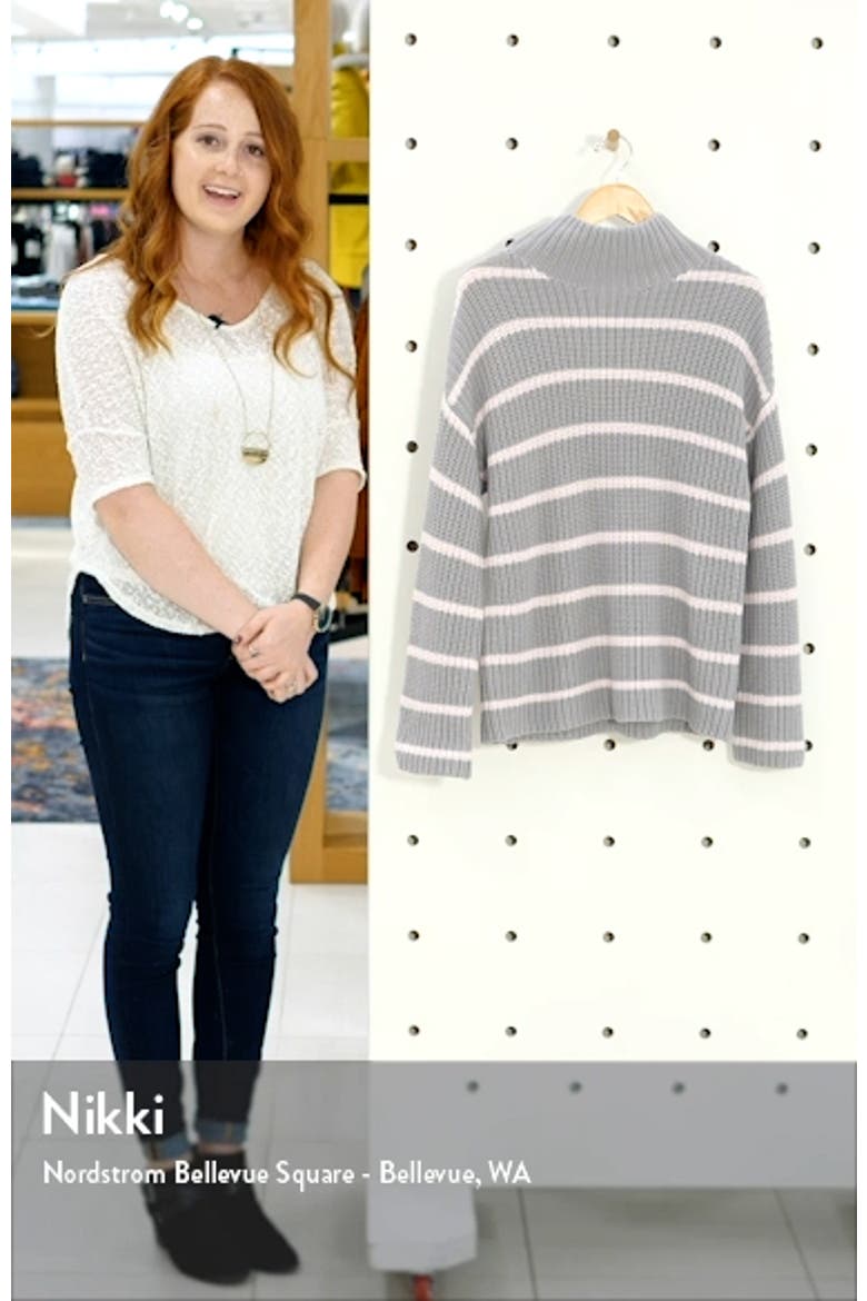 Shaker Mock Neck Sweater video