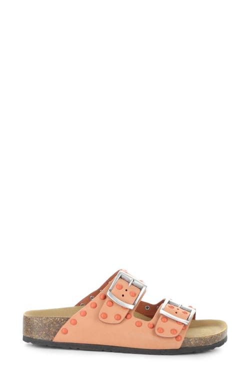 Bos. & Co. Perrin Studded Slide Sandal In Peach