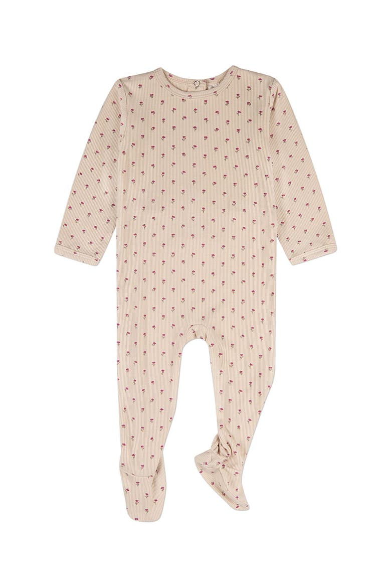 Baby Tulip Fields Back-Snap Footie, Main, color, Violet