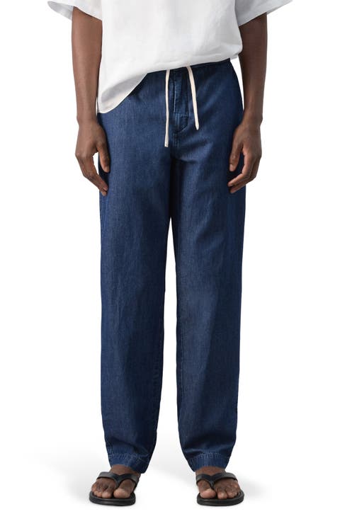 Regular Fit Drawstring Waist Jeans