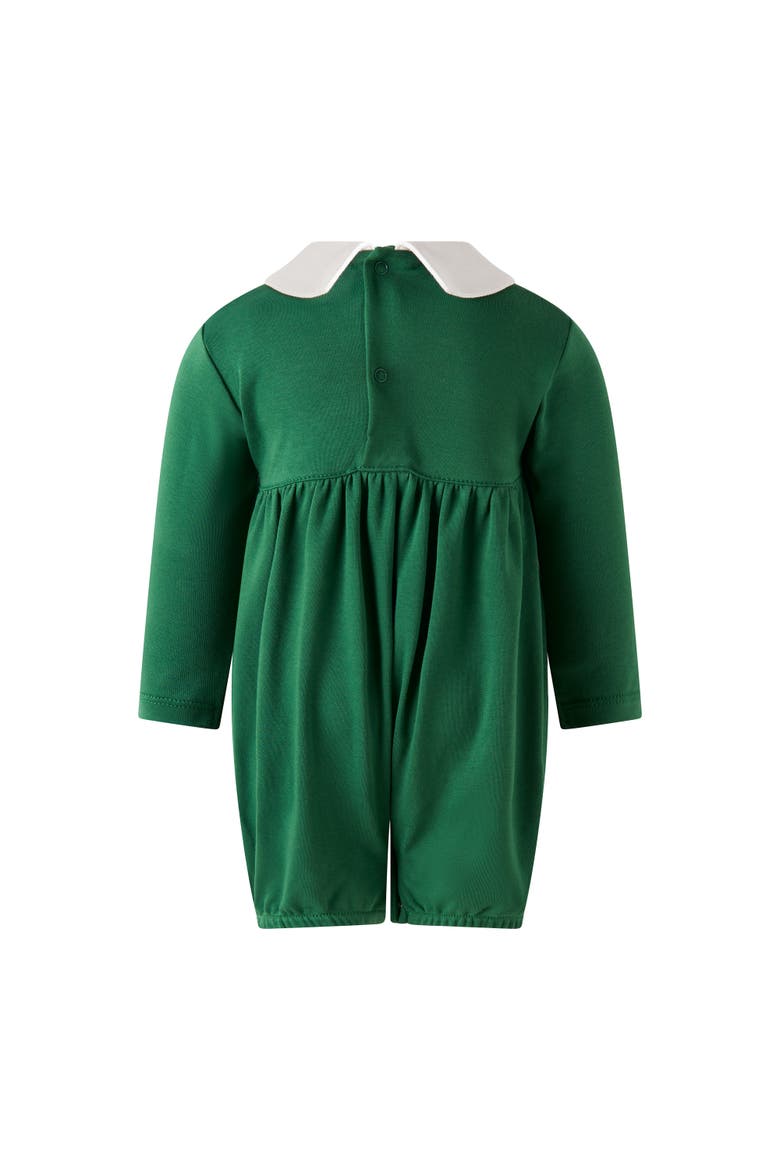 Christmas Tree Babysuit, Alternate, color, Green