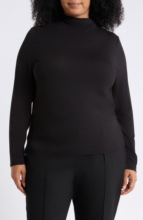 Funnel Neck Long Sleeve Top