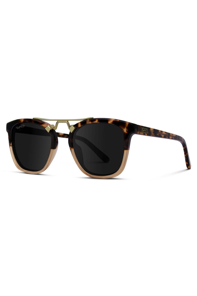 Demi - 51mm Oversized Square Polarized Sunglasses, Alternate, color, Crystal Brown Tortoise
