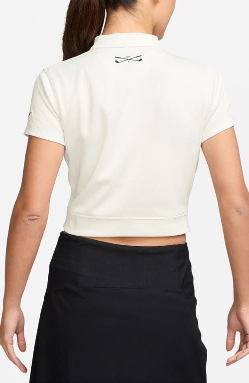 Nike Crop Cotton Blend Golf Polo In White