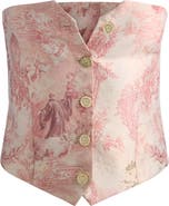 Alice + Olivia Kelcey Floral Jacquard Strapless Top