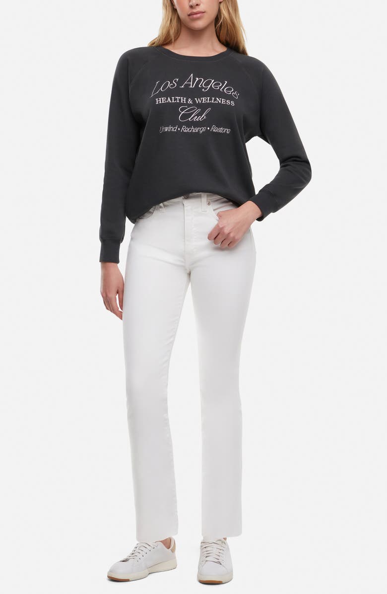 Wildfox LA Wellness Club Sweatshirt, Alternate, color, Black