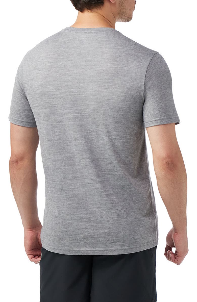 Smartwool Active Performance Wool Blend T-Shirt, Alternate, color, Light Gray Heather
