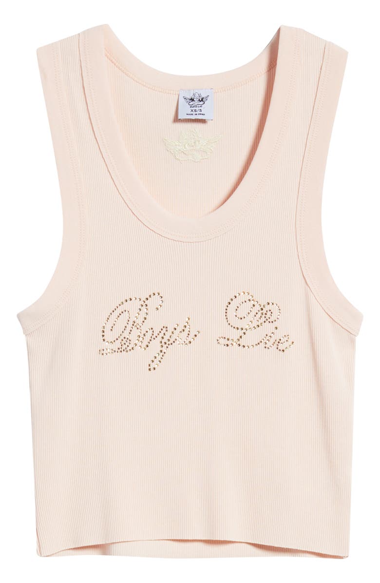BOYS LIE Boys Will Be Boys Embellished Cotton Crop Tank, Alternate, color, Pink