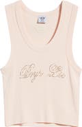 BOYS LIE Boys Will Be Boys Embellished Cotton Crop Tank