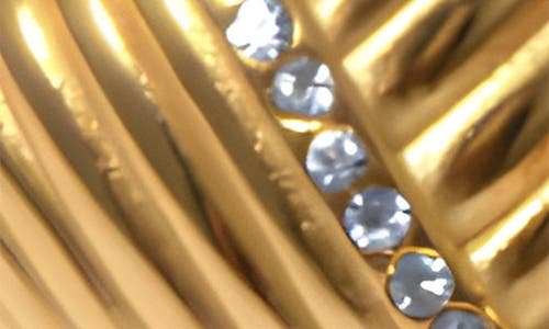 Macrae & Co . Glistening Heart Stud Earrings In Gold