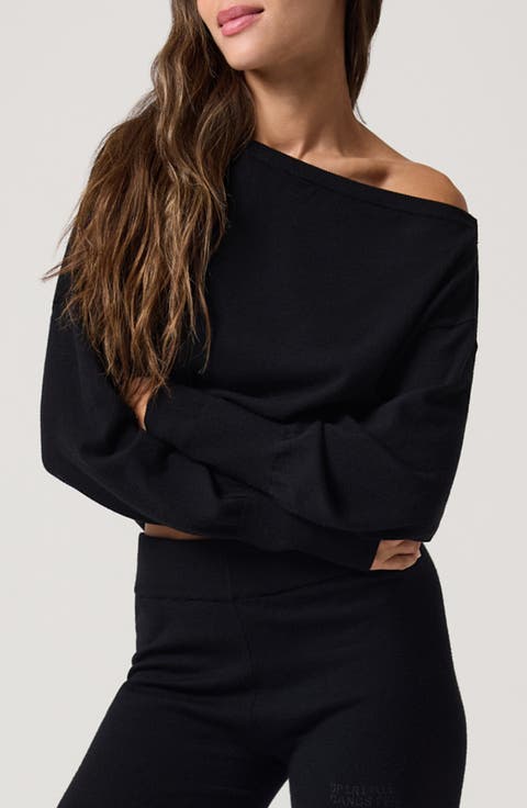 Jules Off the Shoulder Cotton Sweater
