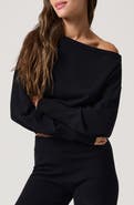 Spiritual Gangster Jules Off the Shoulder Cotton Sweater