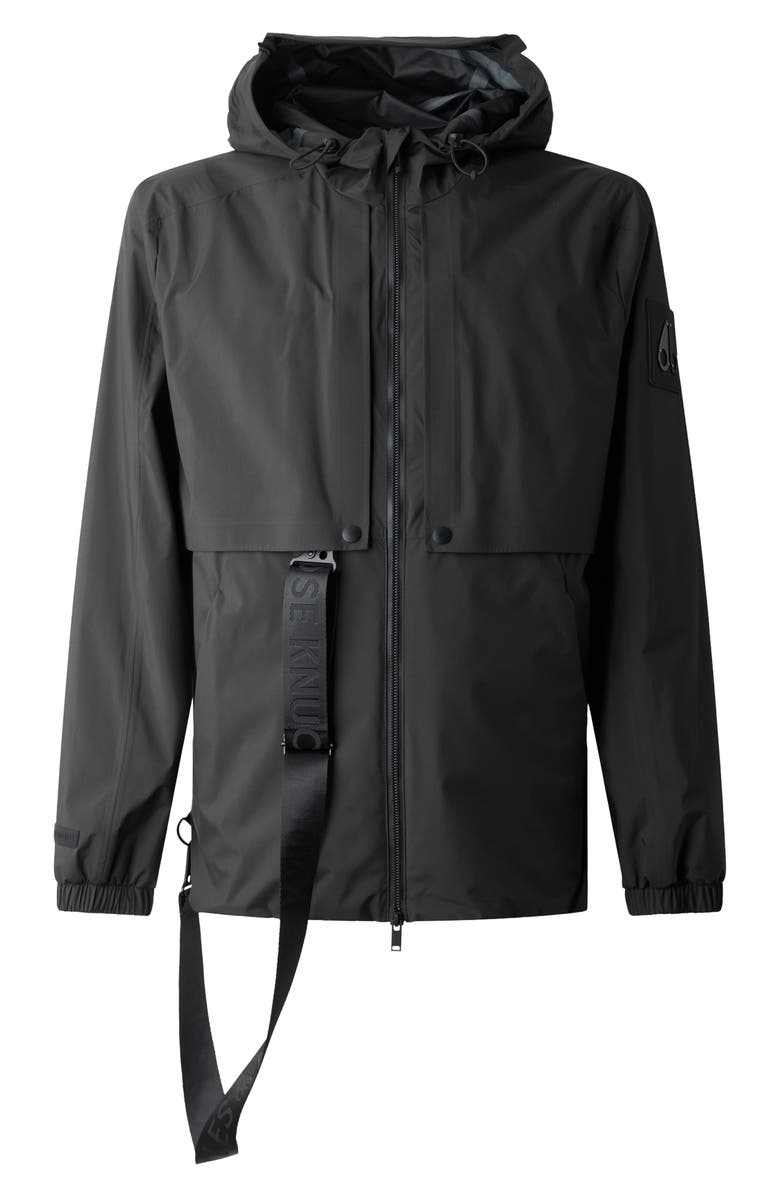Moose Knuckles Knox Packable Rain Jacket, Alternate, color, Black