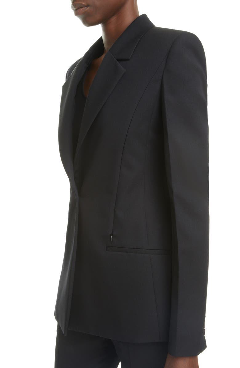 Givenchy Convertible Wool & Mohair Cape Jacket, Alternate, color,