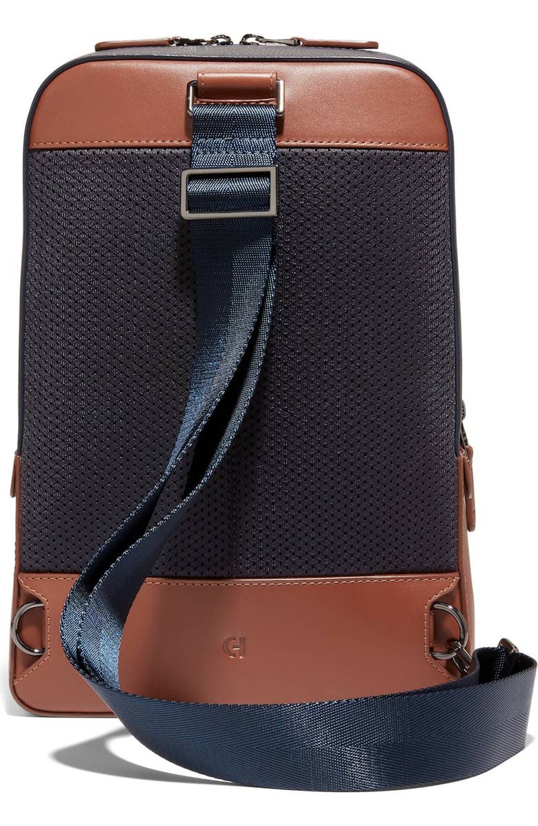 Cole Haan Triboro Leather Sling, Alternate, color, Navy/ New British Tan