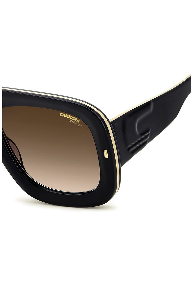 Special Edition FLAGLAB 18 57mm Gradient Square Shield Sunglasses, Alternate, color, BLACK GOLD/ BROWN SF