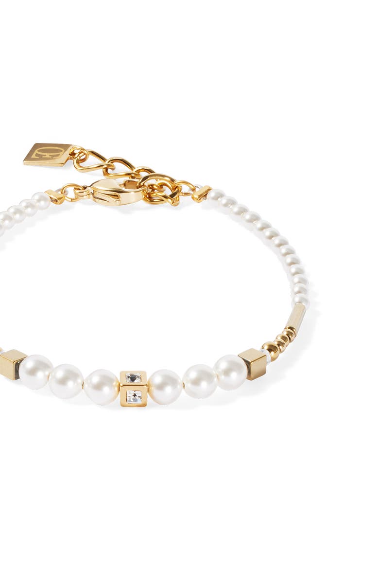 Shimmering Princess Gold  Bracelet, Alternate, color, Pearl - White