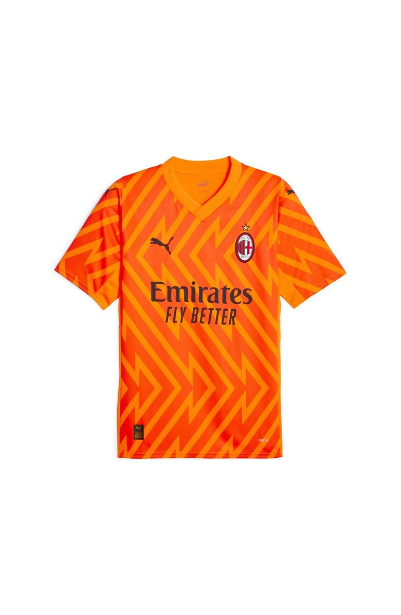 PUMA Men's Puma Orange AC Milan 2023/24 Replica Short Sleeve Goalkeeper Jersey, Alternate, color,