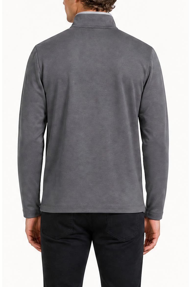 Textured Knit Quarter Zip Pullover, Alternate, color, DARK GREY