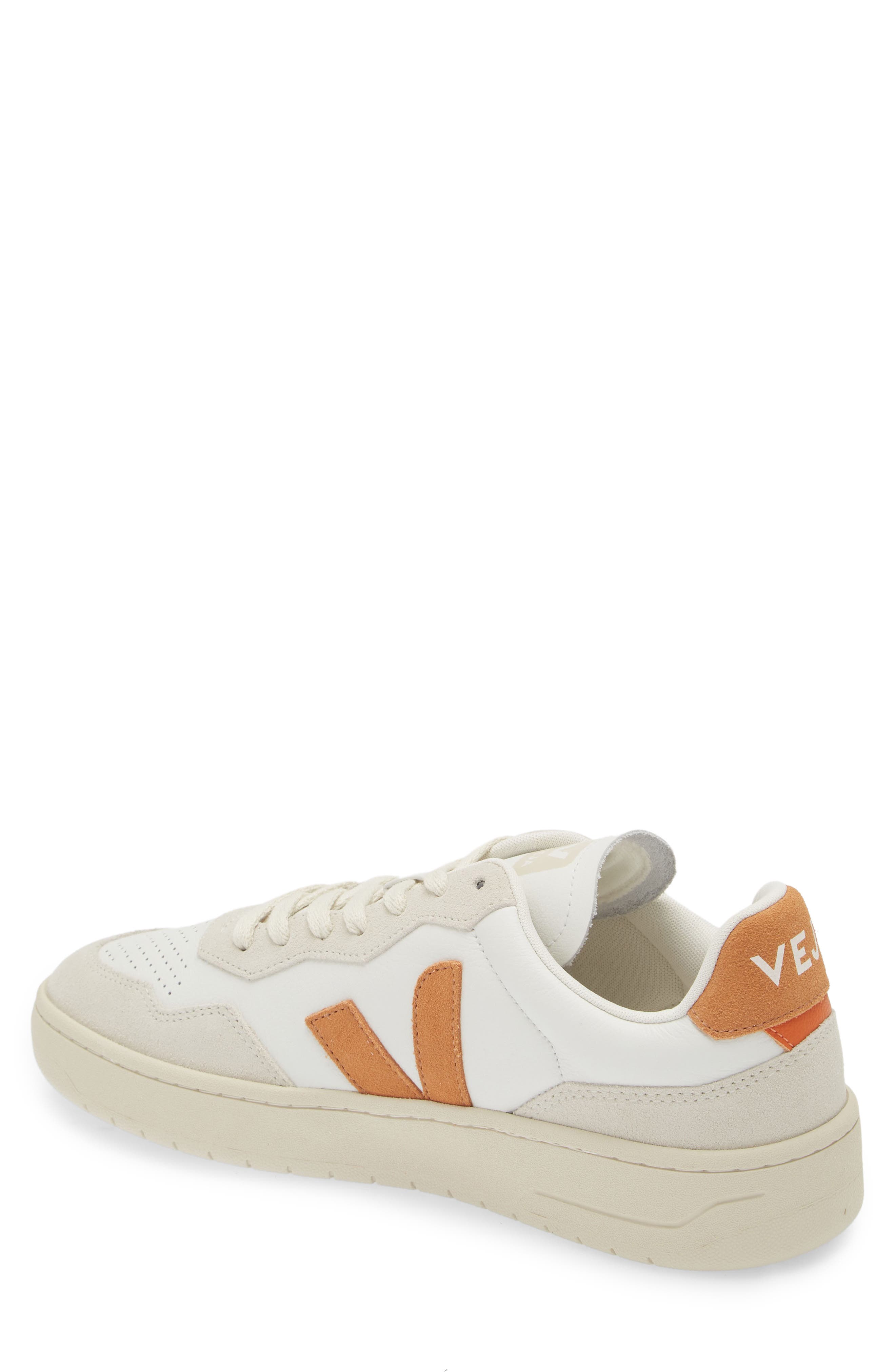Veja V-90 Leather Sneaker, Alternate, color, Extra-White Umber