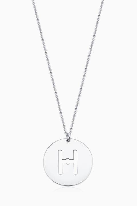 Say My Name Initial Pendant Necklace in Sterling Silver