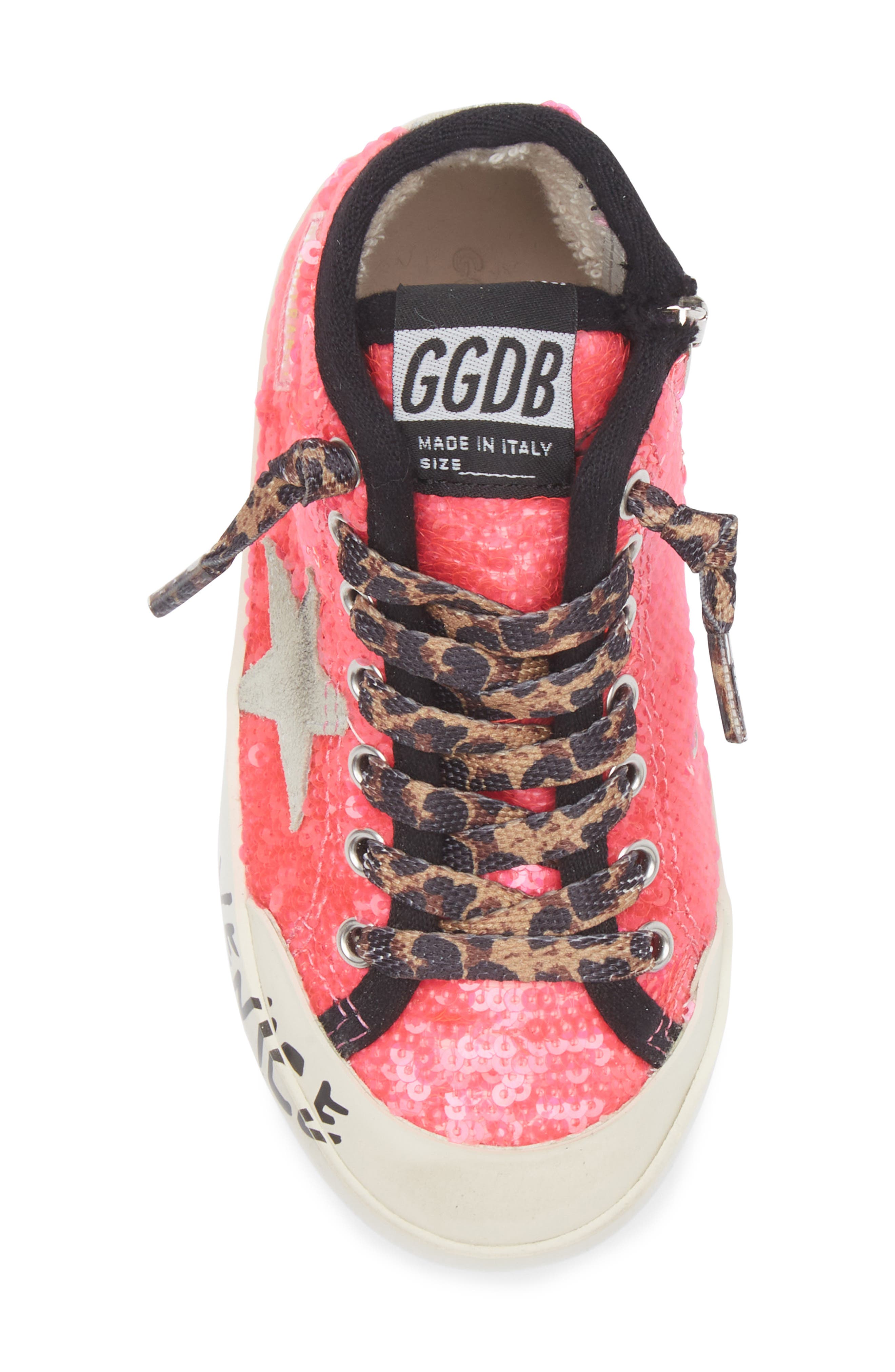Golden Goose Kids' Francy Penstar Sequin High Top Sneaker, Alternate, color, Pink Fluo/ Ice/ Silver