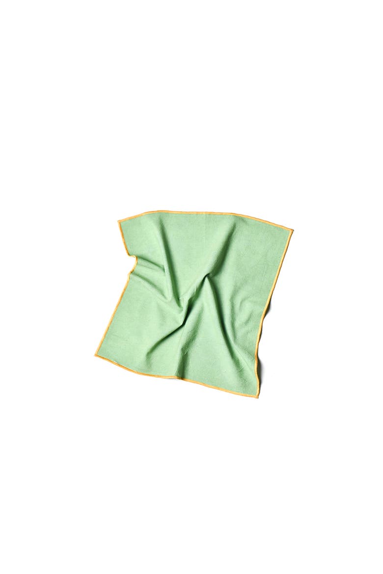Sage and Brass Color Block Napkins Set of 4, Alternate, color, Green