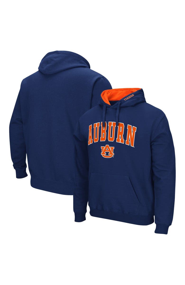 COLOSSEUM Men's Colosseum Navy Auburn Tigers Arch & Logo 3.0 Pullover Hoodie, Main, color, Navy