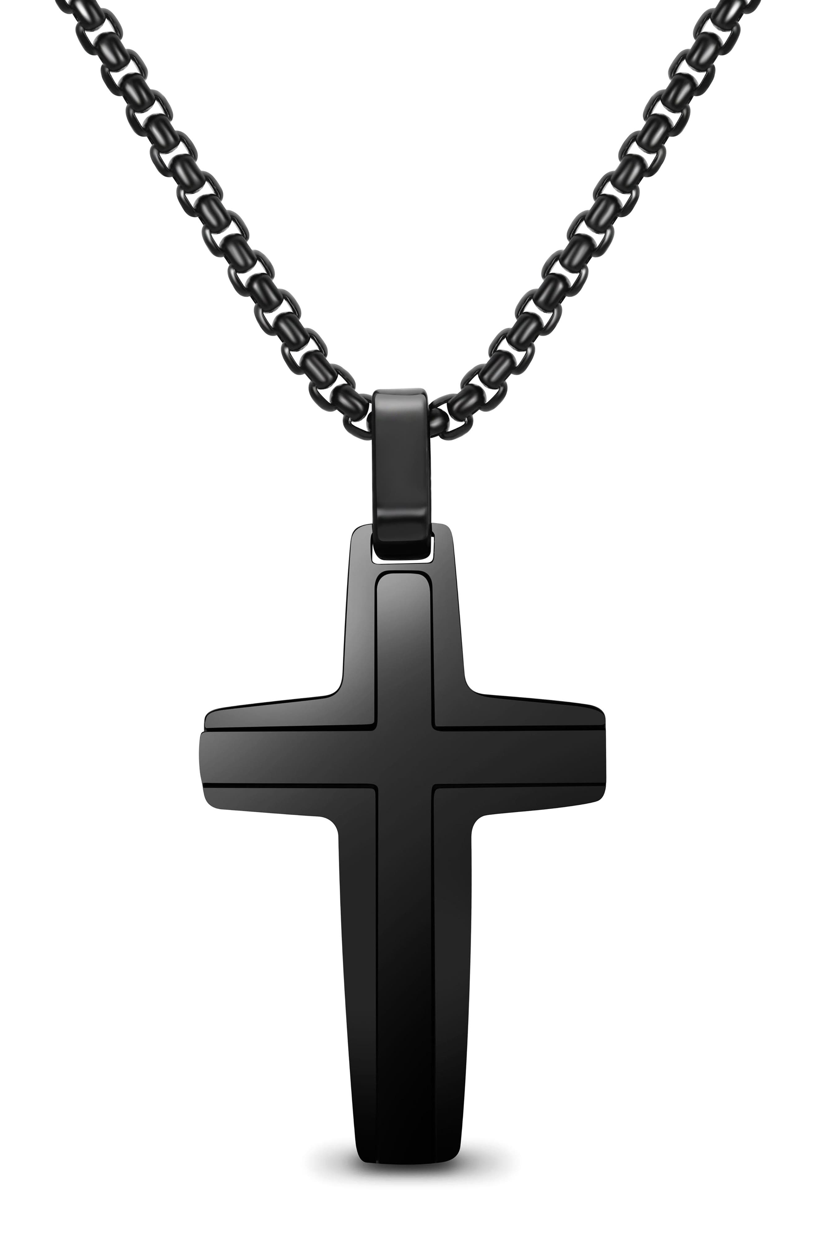 EDFORCE Men's Cross Pendant Necklace
