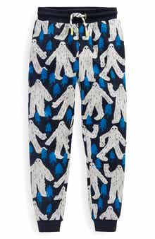 Mini Boden Kids' Yeti Print Cotton Joggers