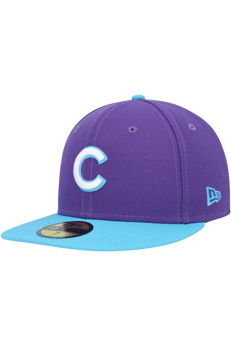 Men's New Era Purple Chicago Cubs Vice 59FIFTY Fitted Hat, Alternate, color, Purple