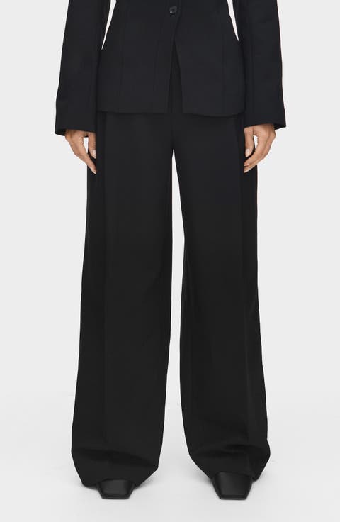 Genevieve Wool Blend Wide Leg Pants
