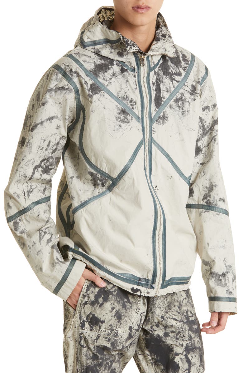 RANRA Aska Acid Wash Hooded Cotton Jacket, Alternate, color, 