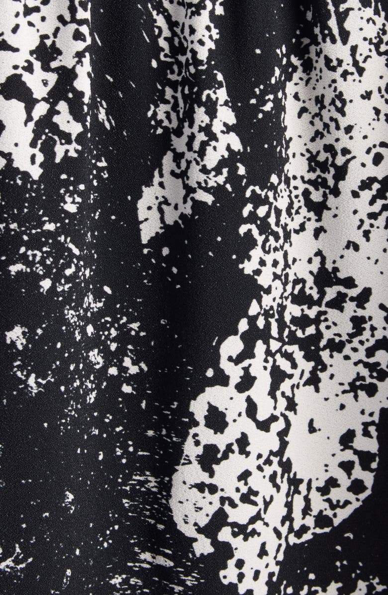 Dries Van Noten Cecussi Abstract Floral Tie Neck Midi Dress, Alternate, color, 