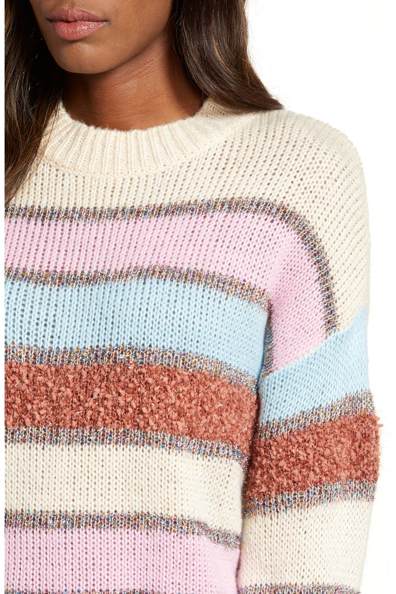 Stripe Sweater, Alternate, color, MULTI STRIPE/ OFF WHITE