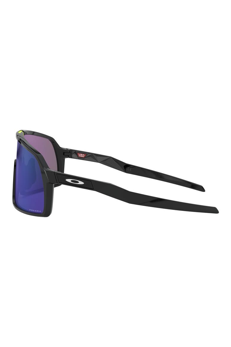 Sutro Prizm 124mm Shield Sunglasses, Alternate, color, POLISHED BLACK/ PRIZM JADE