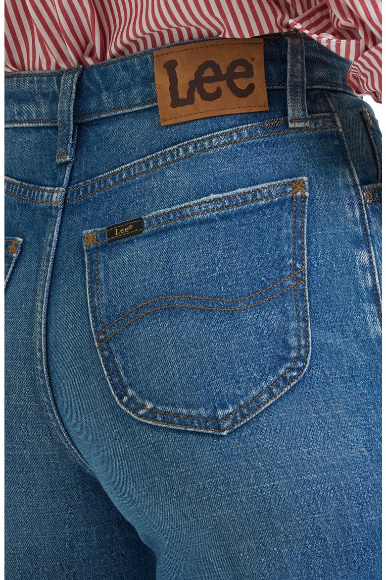 Retro High Waist A-Line Wide Leg Jeans, Alternate, color, BLUE BIZARRO