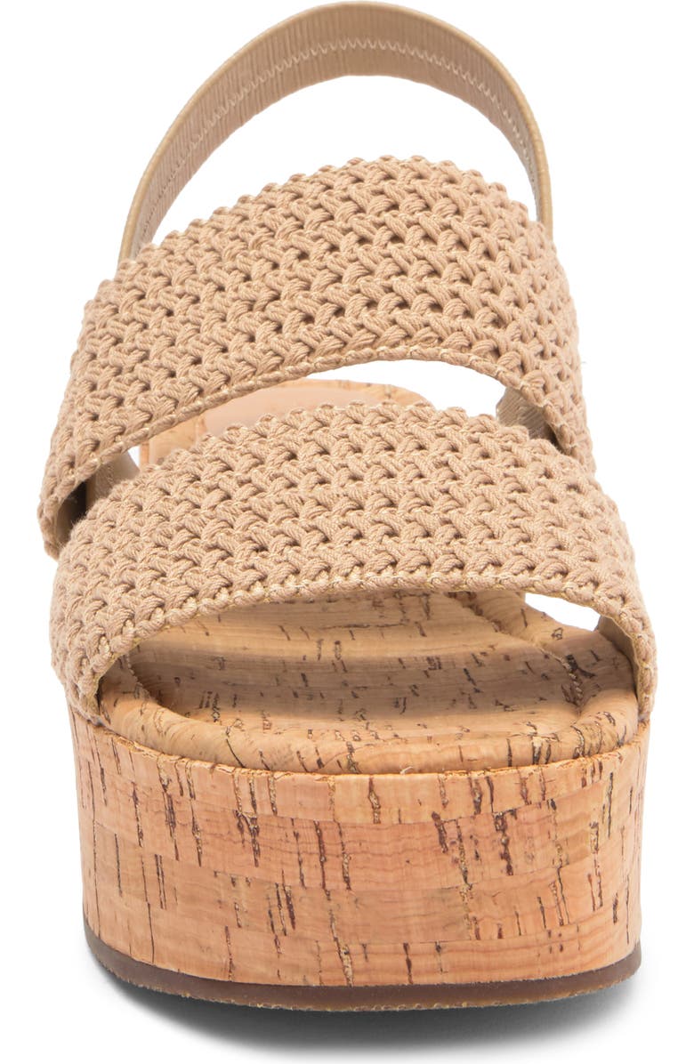NORDSTROM RACK Cassie Platform Wedge Slingback Sandal, Alternate, color, Beige Sand/ Cork