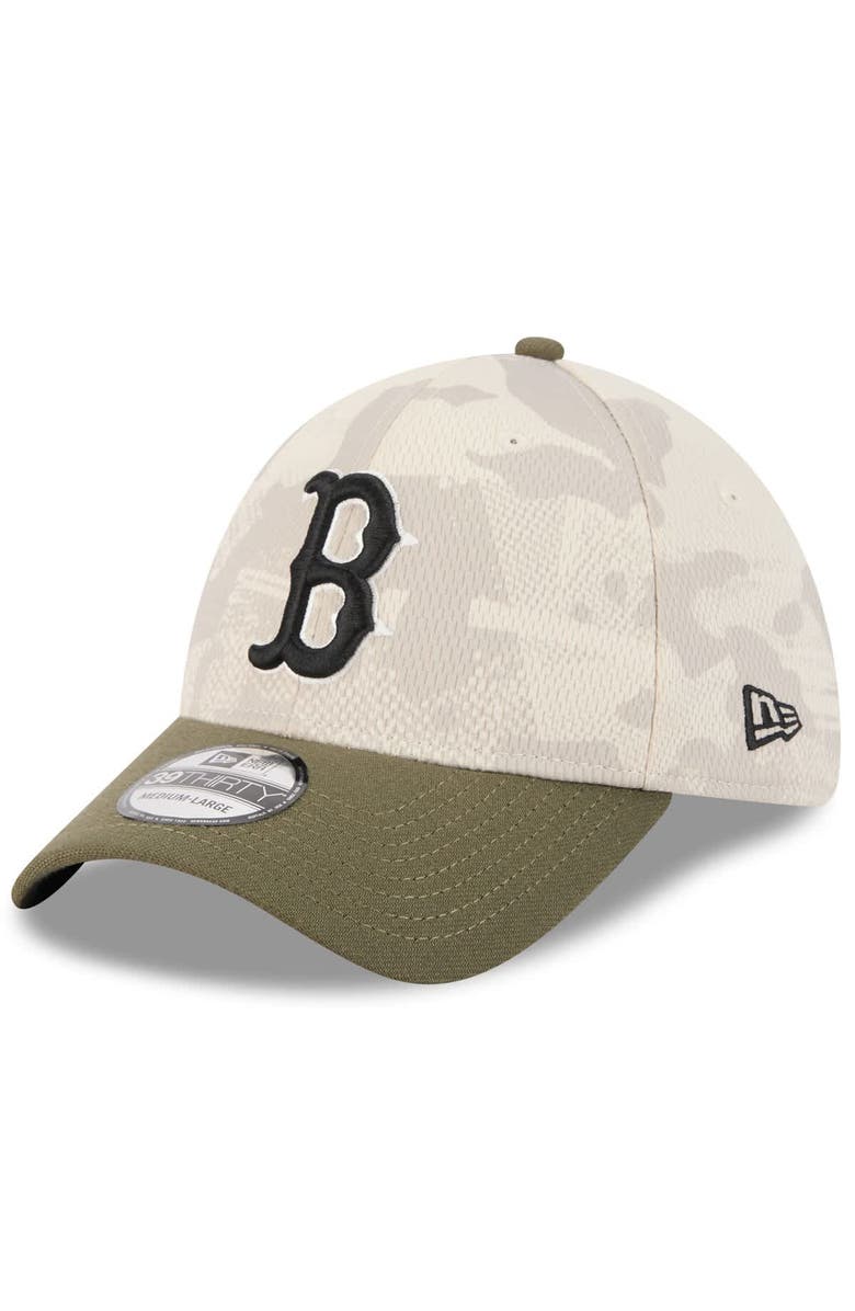New Era Men's New Era Light Beige/Olive Boston Red Sox 2025 Armed Forces Day 39THIRTY Flex Hat, Alternate, color, Light Beige